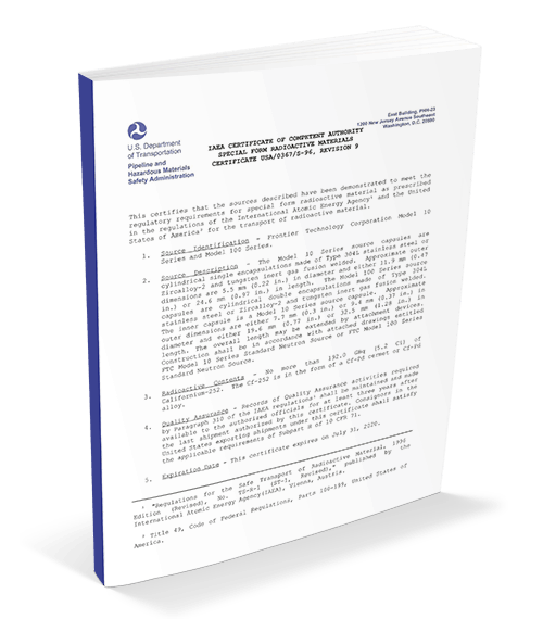 IAEA Certificate